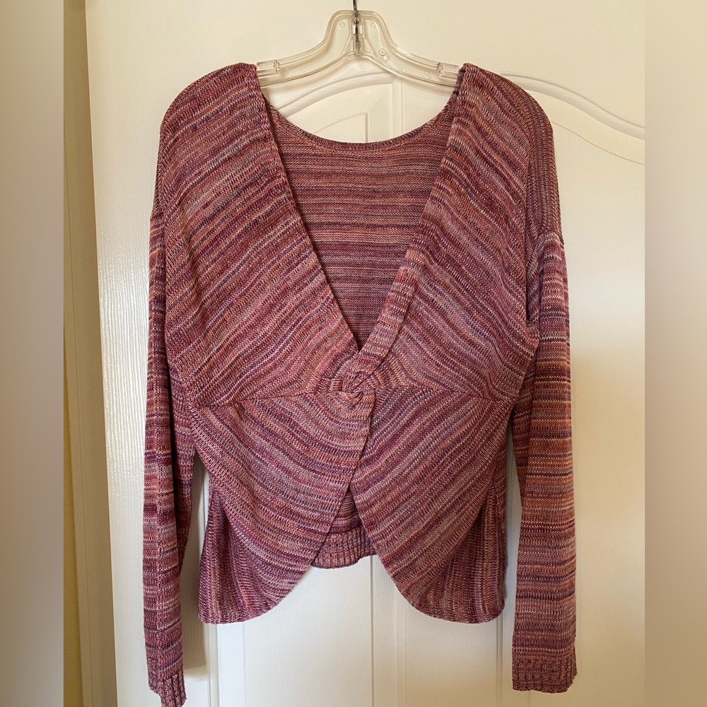 Maurices Women’s Open Back Sweater in Multicolor Pink Medium M